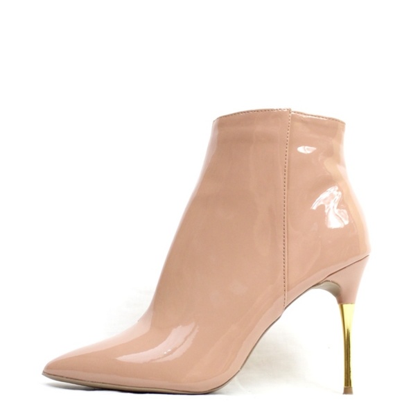 Blush High Heels Stiletto Dress Pointy Toe Bootie - Picture 2 of 5